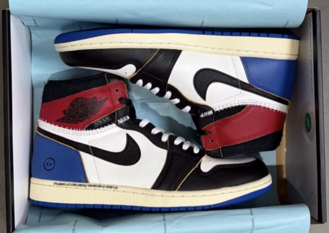 fragment design x Union LA x Air Jordan 1 Retro High OG Chicago Royal