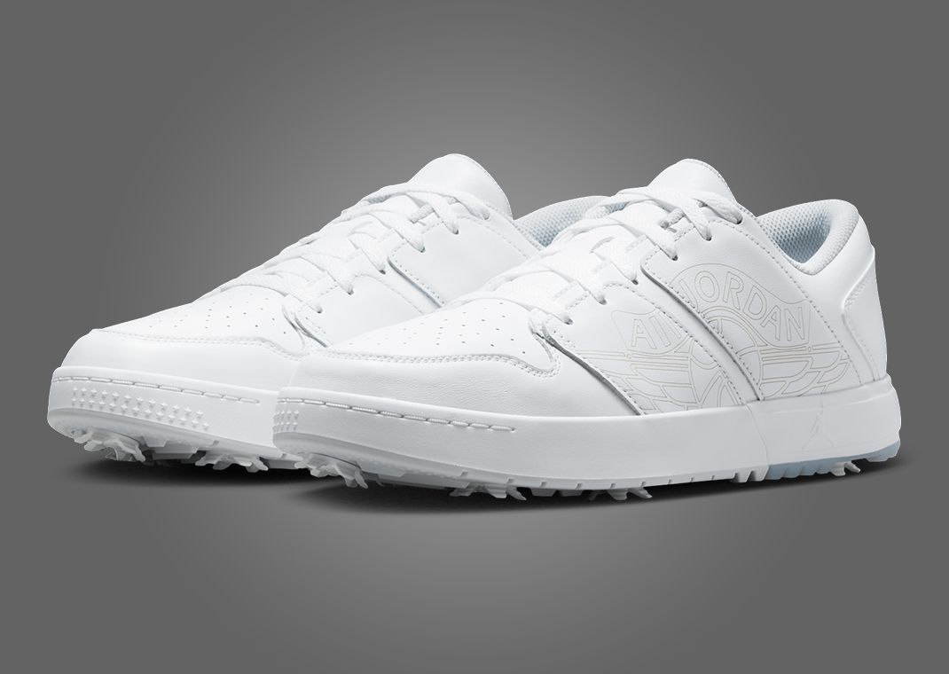 Air Jordan Nu Retro 1 Low Golf Triple White Angle