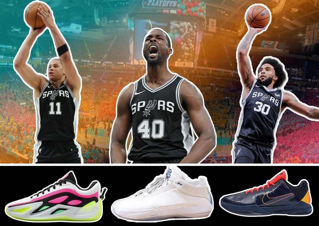Carter Bryant (left), Harrison Barnes (center), and Julian Champagnie (right)