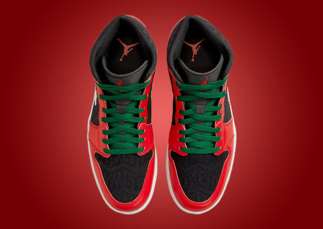 green jordans with red laces