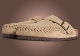 Kith x Birkenstock Boston Braided Pack Taupe Angle