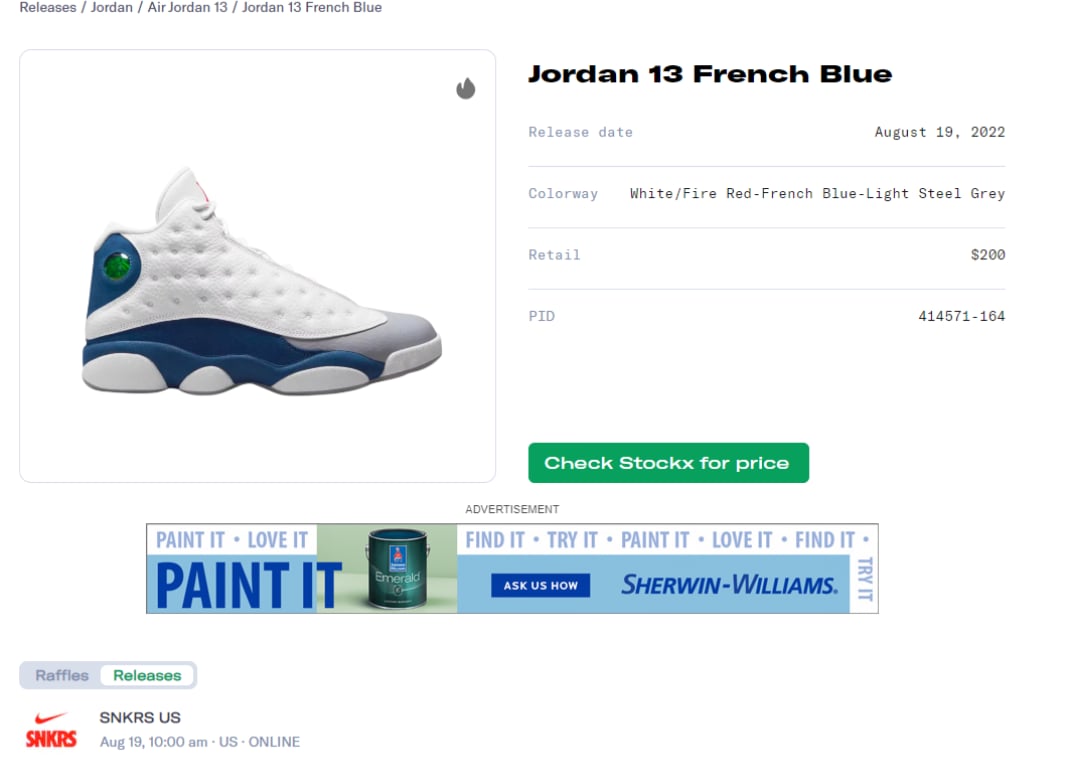 Air Jordan 13 Retro French Blue Release Guide