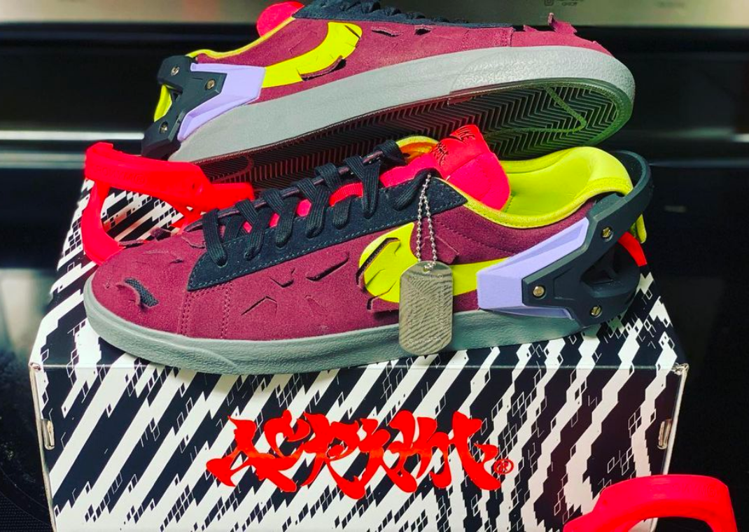 Up Close With The Acronym x Nike Blazer Low Night Maroon
