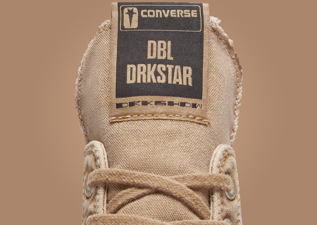Rick Owens x Converse DBL DRKSTAR Hi Washed Canvas Blonde Tongue Detail