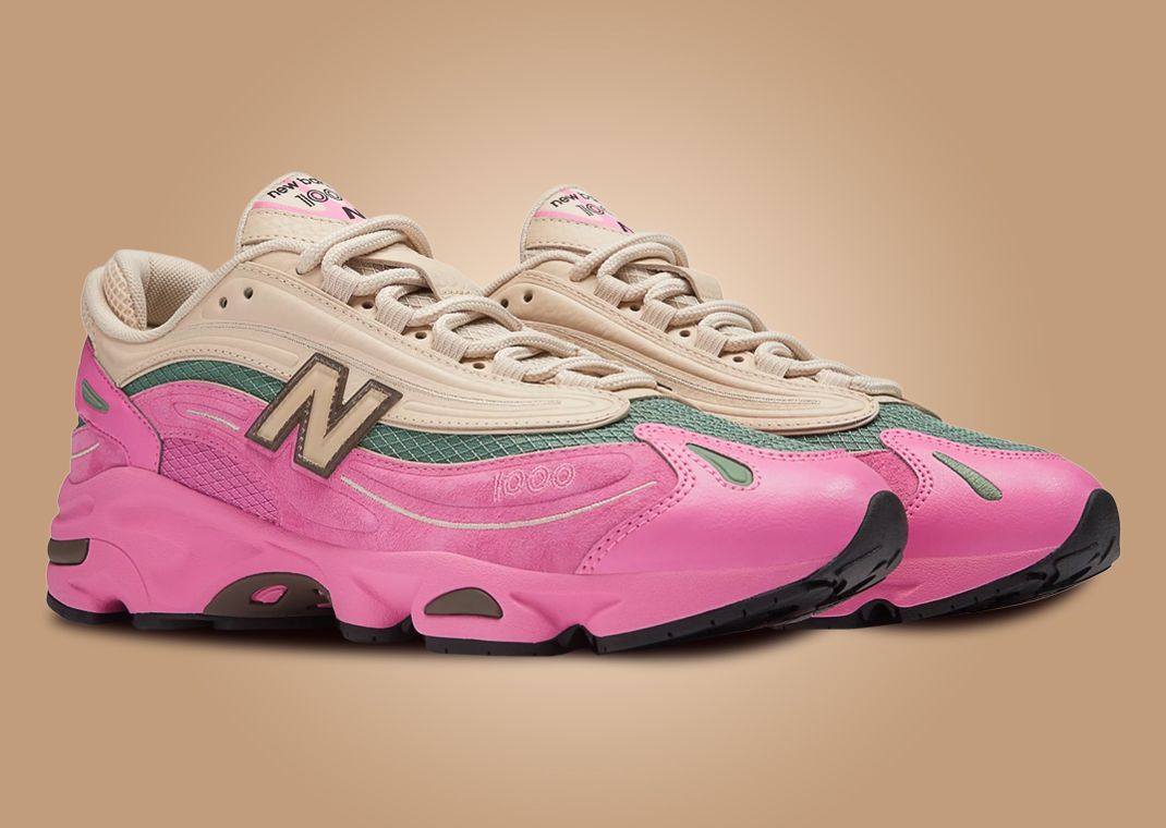 New Balance 1000 Tan Pink Angle