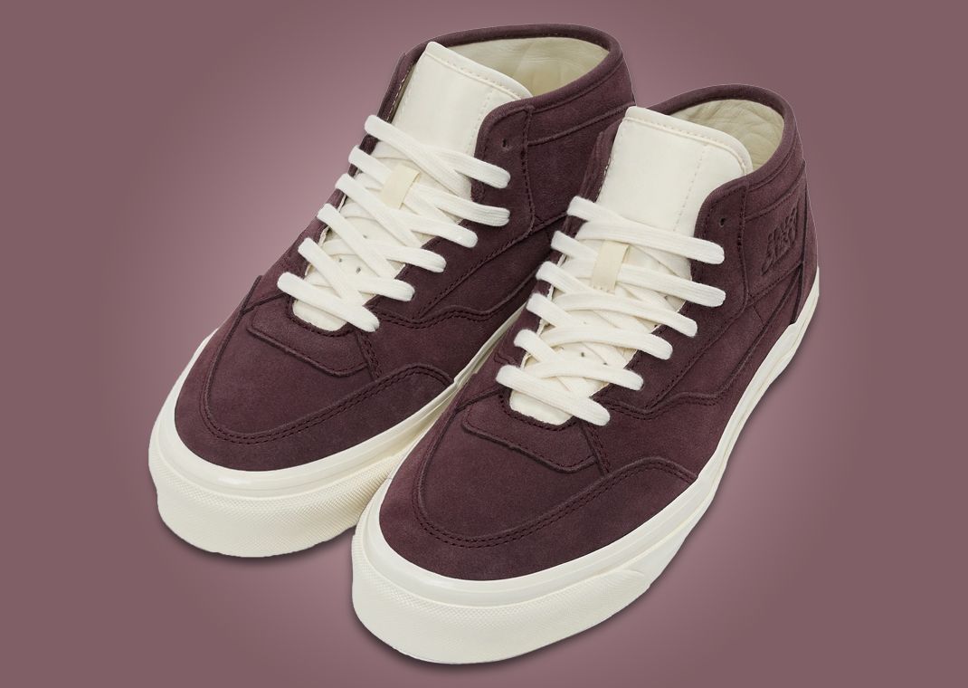 JJJJound x Vans Half-Cab Burgundy White Angle