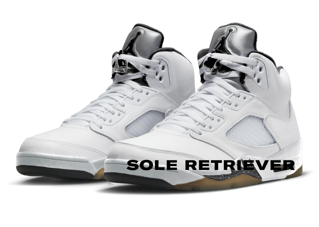 Air Jordan 5 Retro White Black Angle