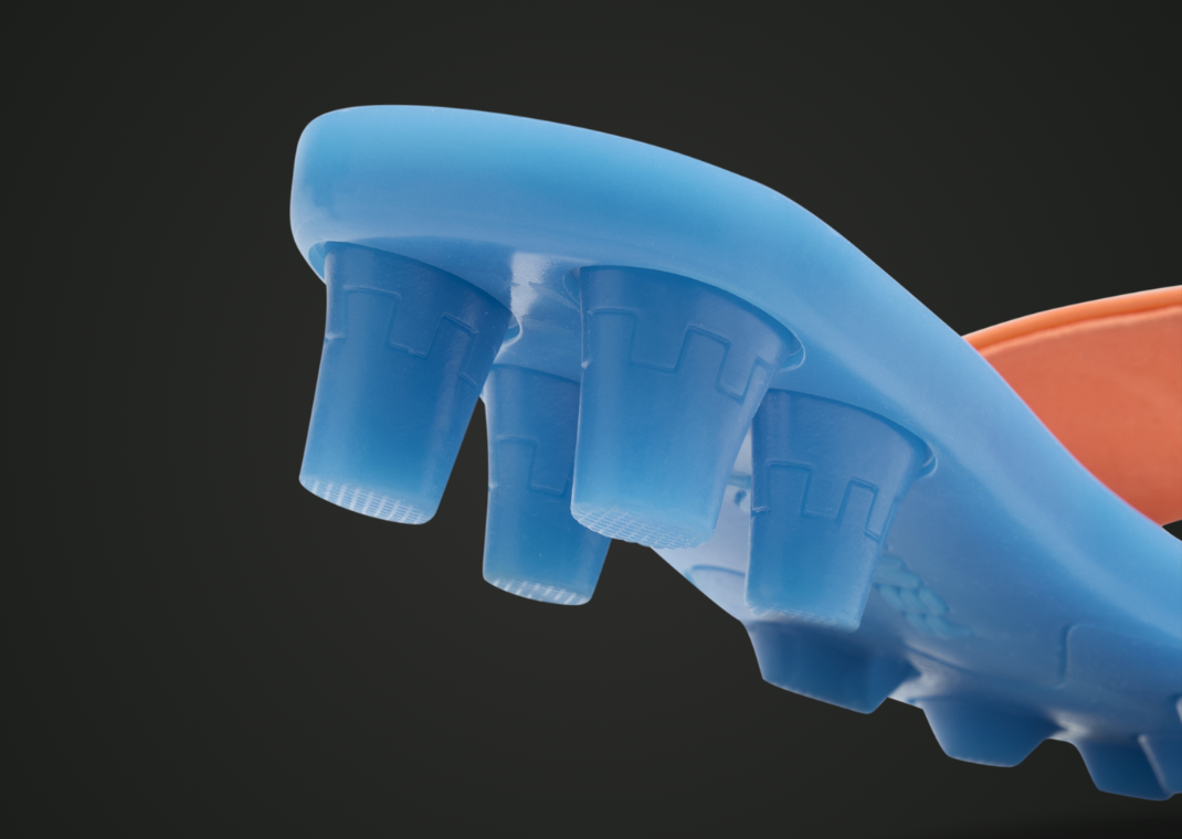 Fenty x Puma Cleat Slide Metallic Silver Orange (W) - Heel Detail