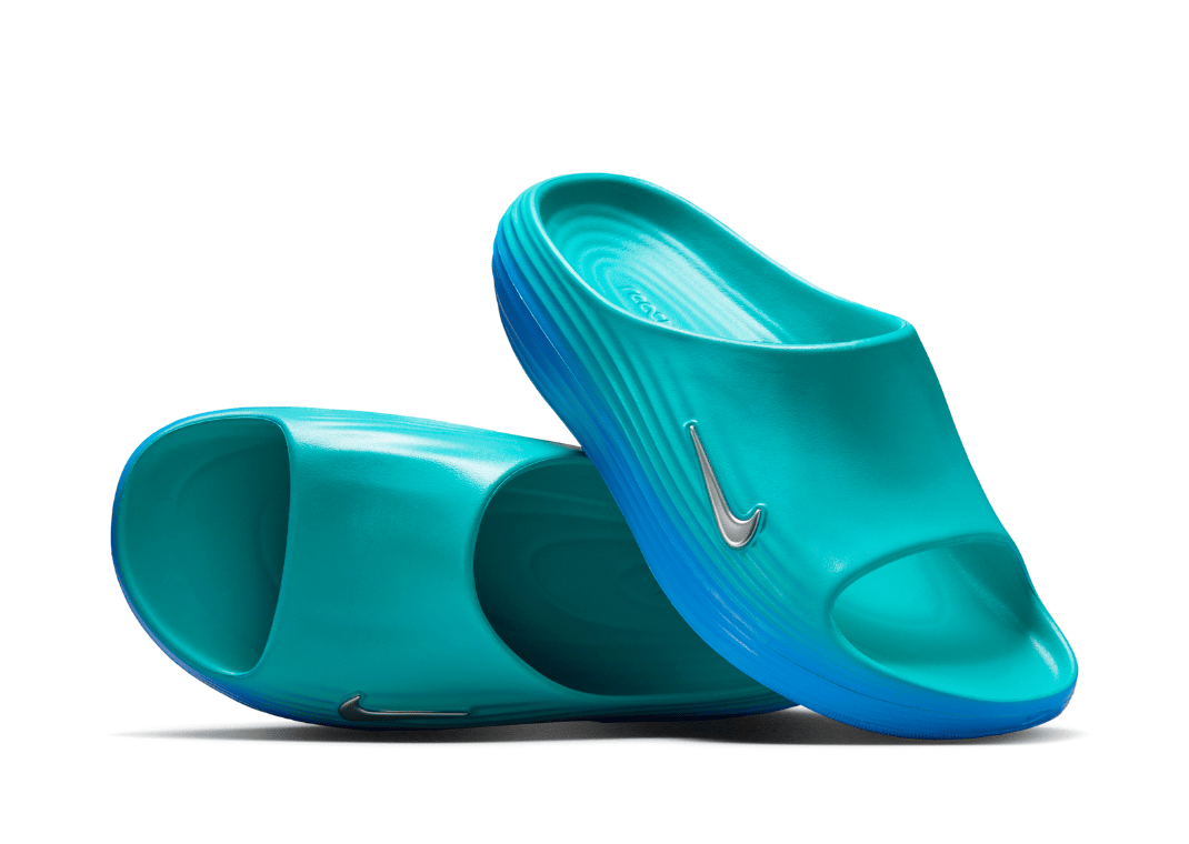 Nike ReactX Rejuven8 Slide Blue Dusty Cactus