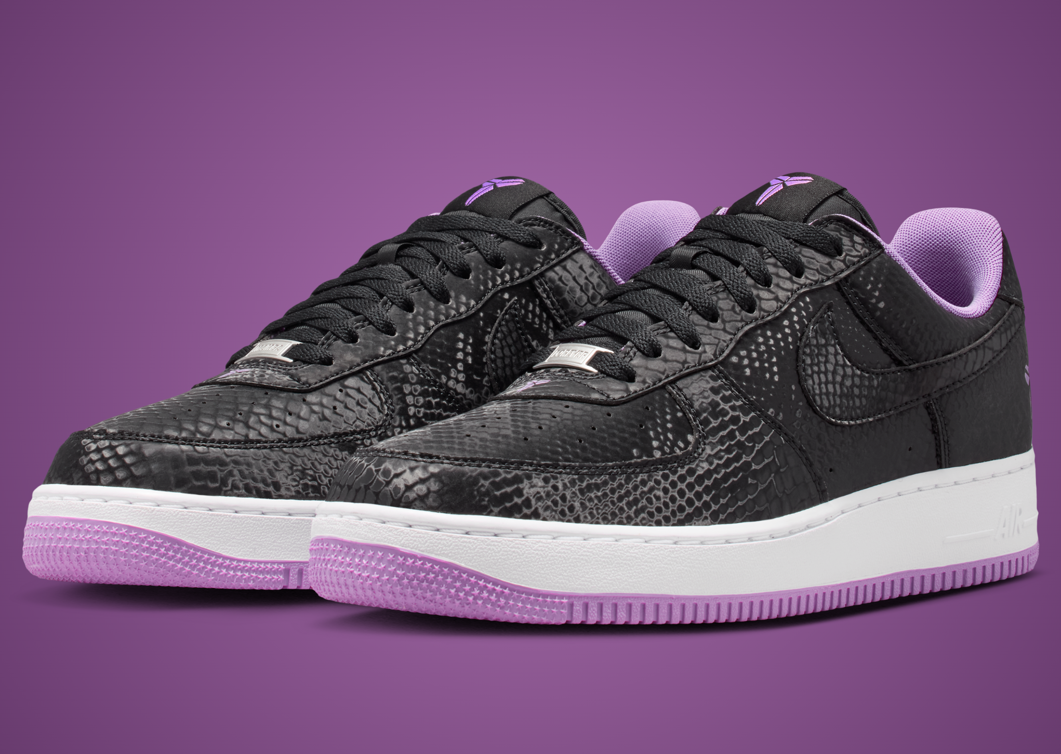 Nike Kobe Air Force 1 Low Black Purple Stardust