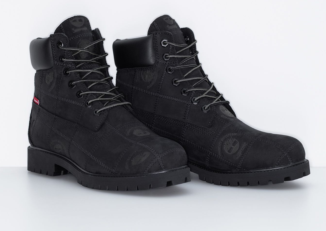 Supreme x Timberland 6-Inch Premium Waterproof Boot Black - Angle