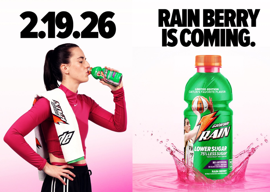 Caitlin Clark x Gatorade Rain Berry Drop