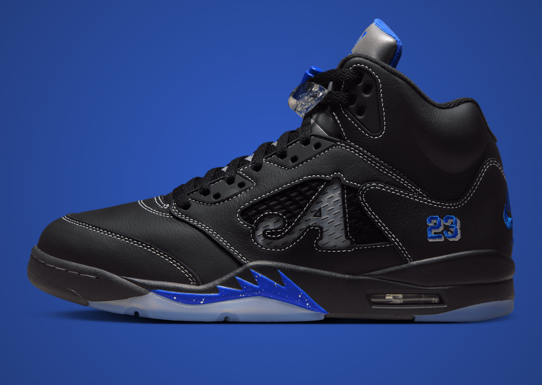 Awake NY x Air Jordan 5 Retro Black Racer Blue Lateral