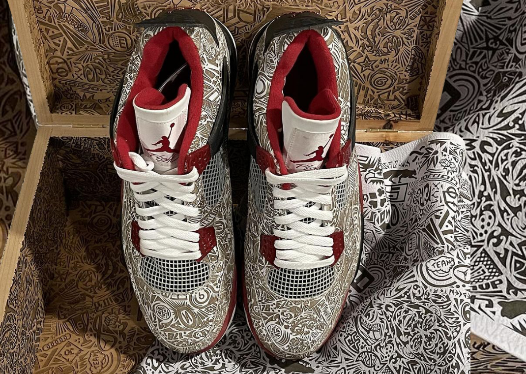 Air Jordan 4 Retro White Laser Sample Top
