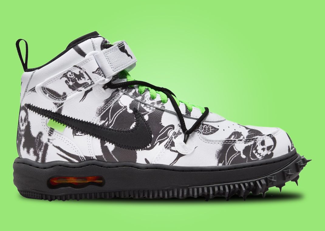 Off-White x Nike Air Force 1 Mid Grim Reaper Lateral