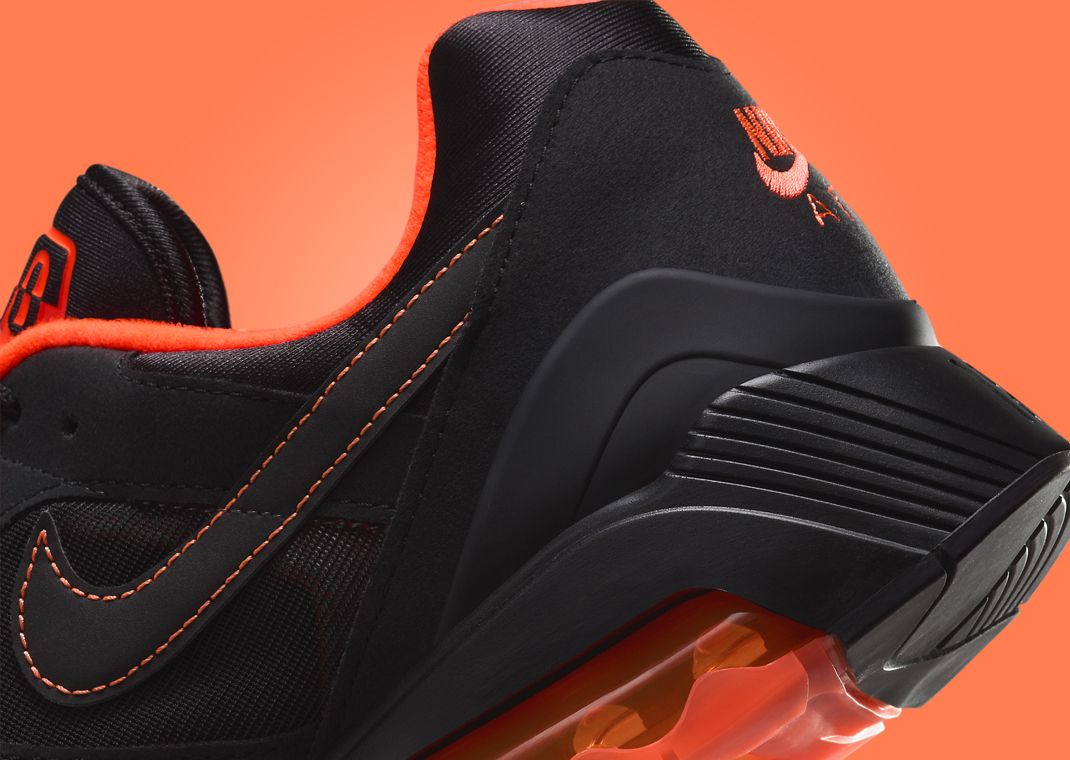Nike Air 180 Black Hyper Crimson Heel