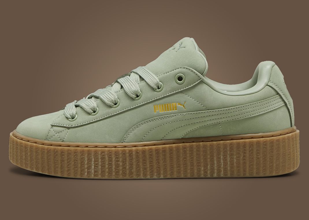 Fenty x Puma Creeper Phatty Nubuck Green Fog Lateral