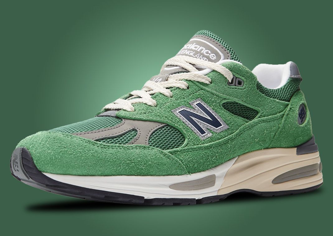 New Balance 991v2 Made in UK Mineral Green Angle
