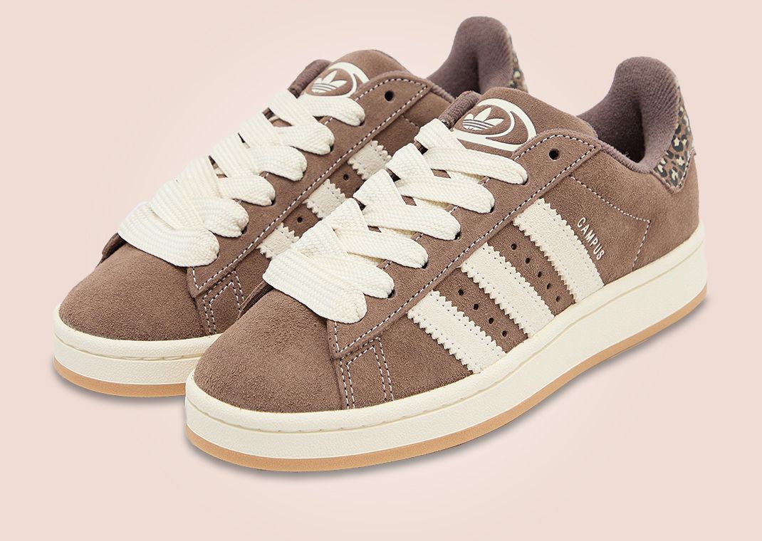 adidas Campus 00s Leopard Print Brown Cream (W) Angle