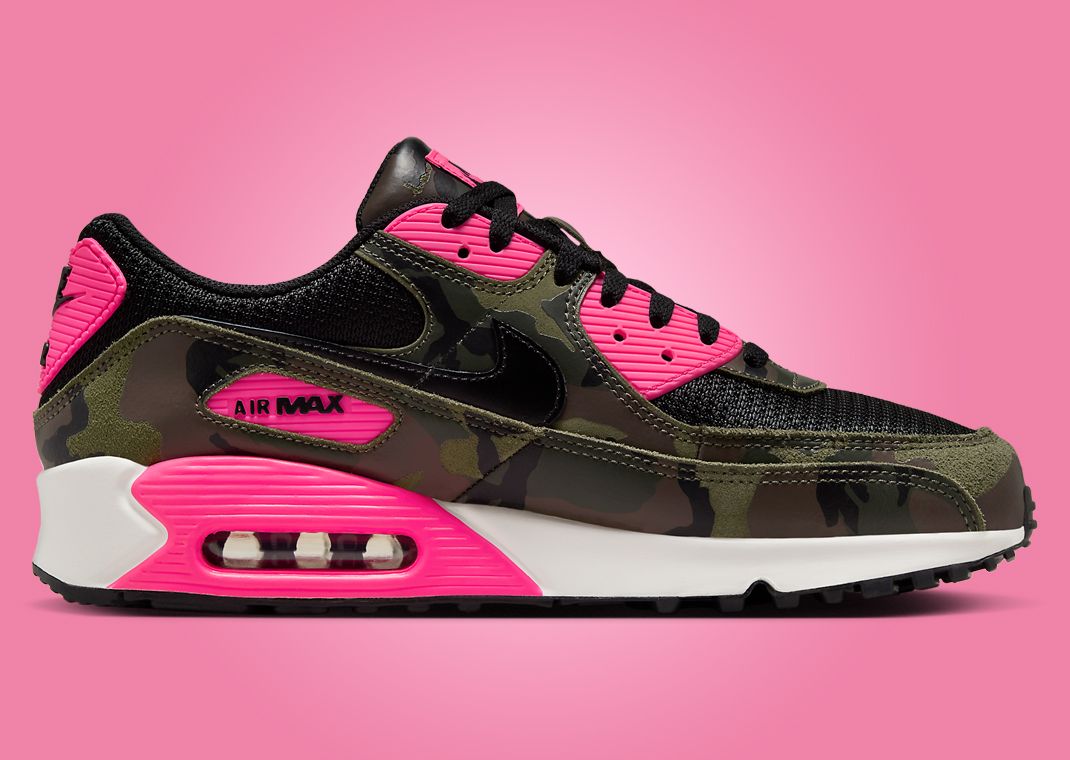 Nike Air Max 90 Camo Sequoia Hyper Pink Medial