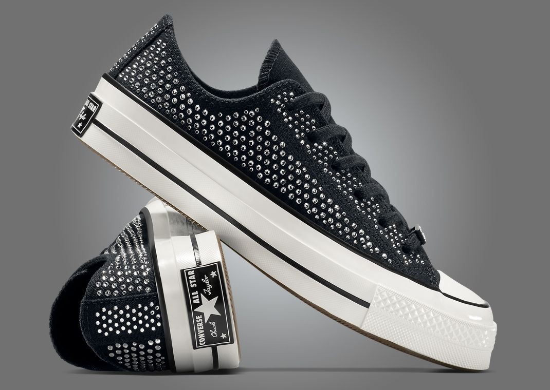 Swarovski x Converse Chuck Taylor Ox Black White Lateral
