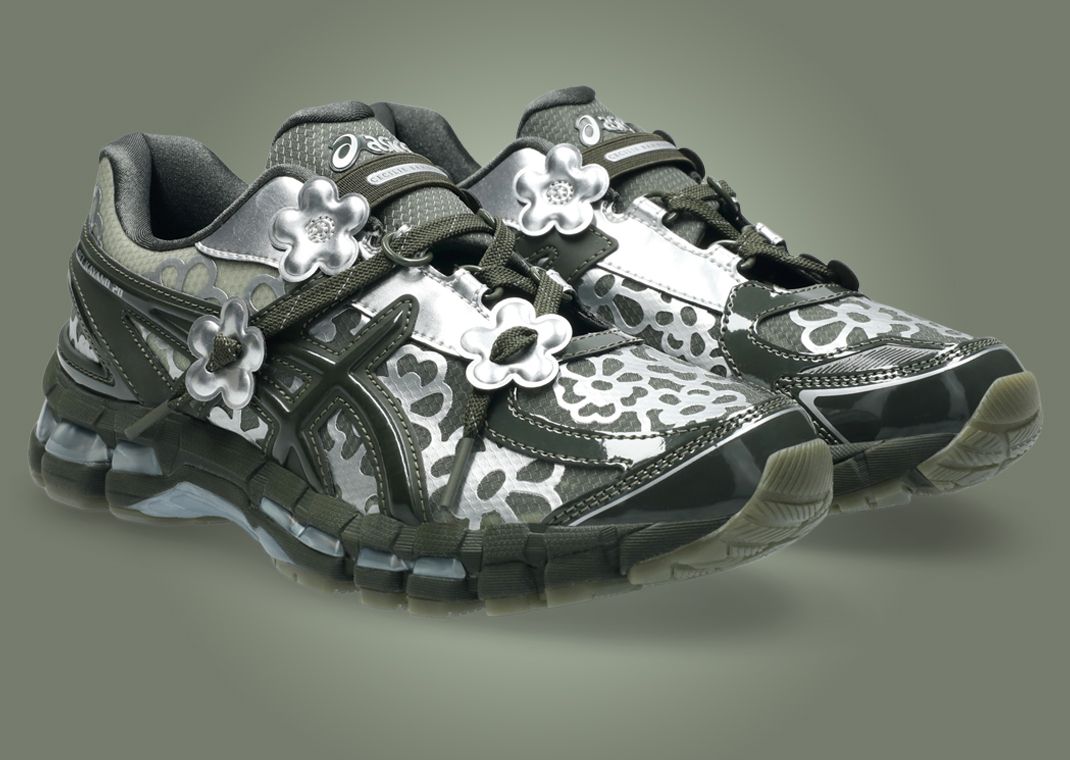 Cecilie Bahnsen x Asics Gel-Kayano 20 Olive Angle