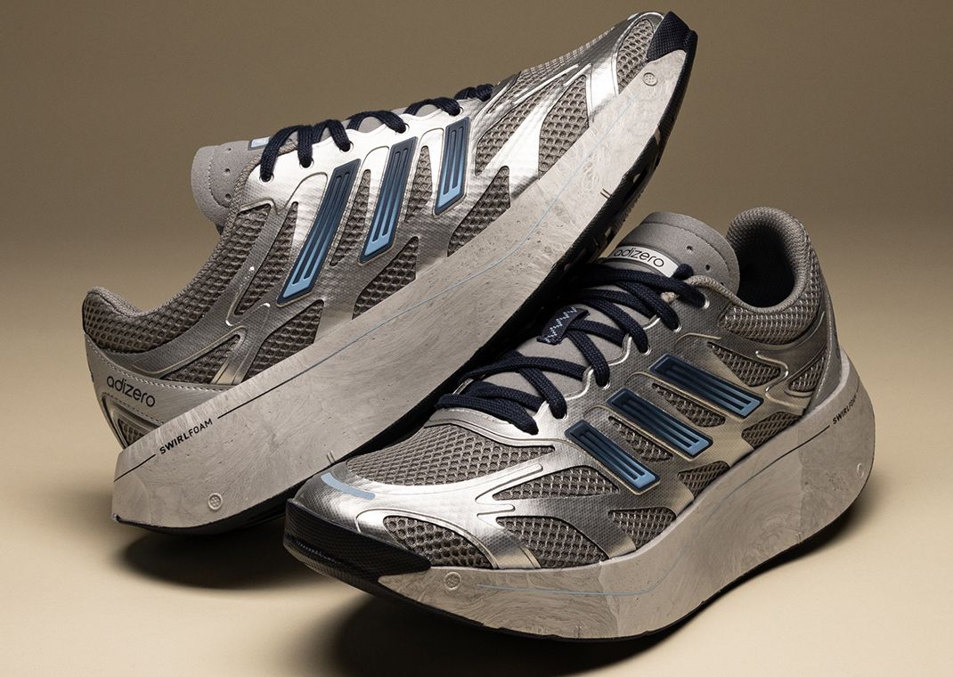 adidas Adizero Aruku Grey Navy Blue Angle
