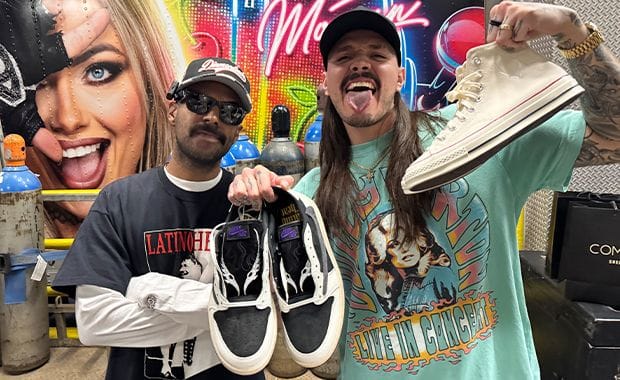 Dominik Mysterio Gets a Custom Latino Heat-Inspired Travis Scott x Air Jordan 1 Low from Vick Almighty