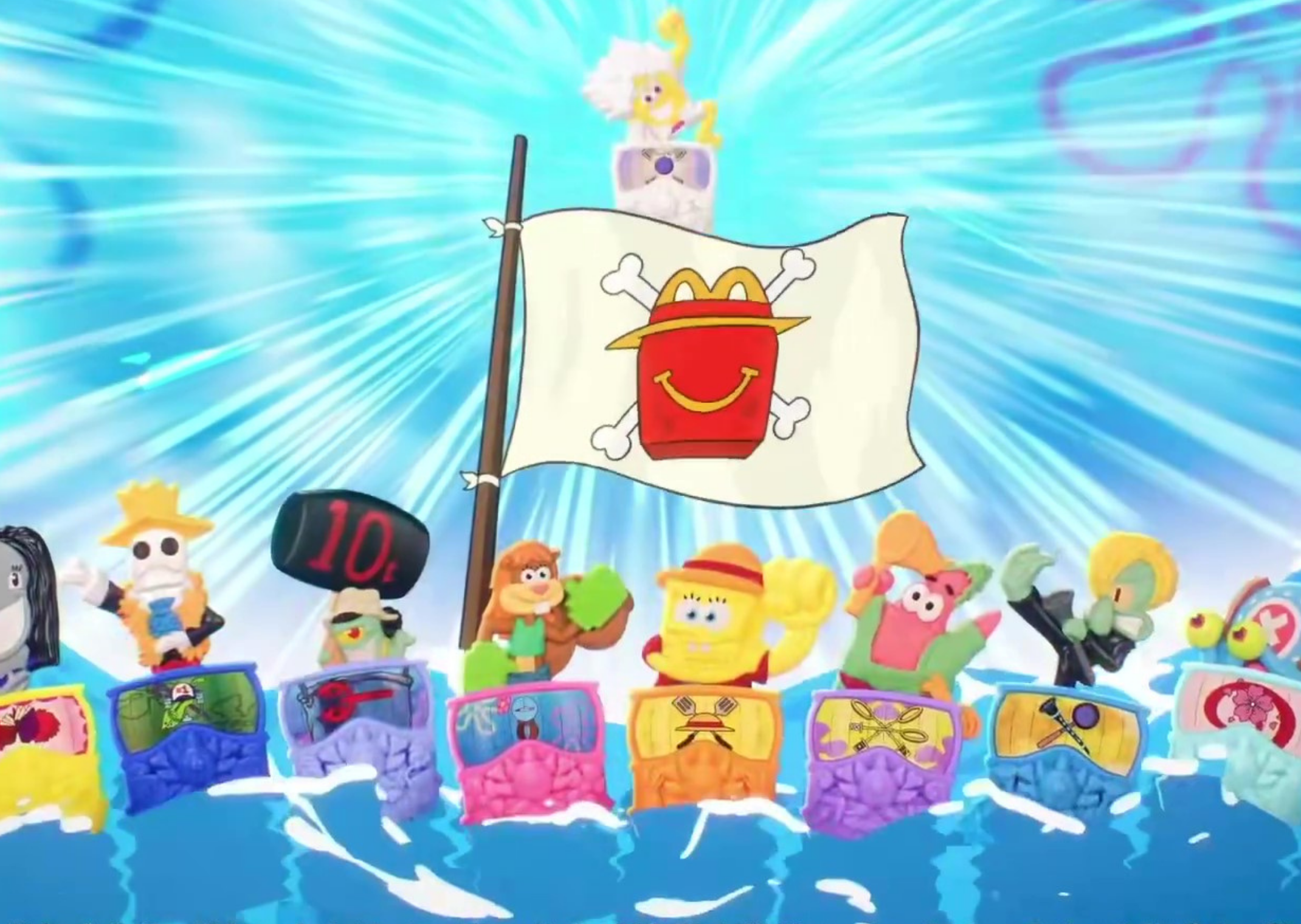 One Piece x SpongeBob Squarepants x McDonald's Happy Meal