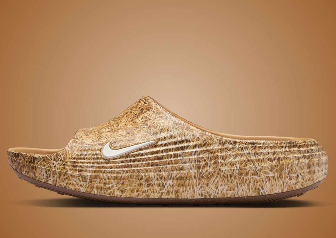 .SWOOSH x Nike ReactX Rejuven8 Slide Wheat Lateral