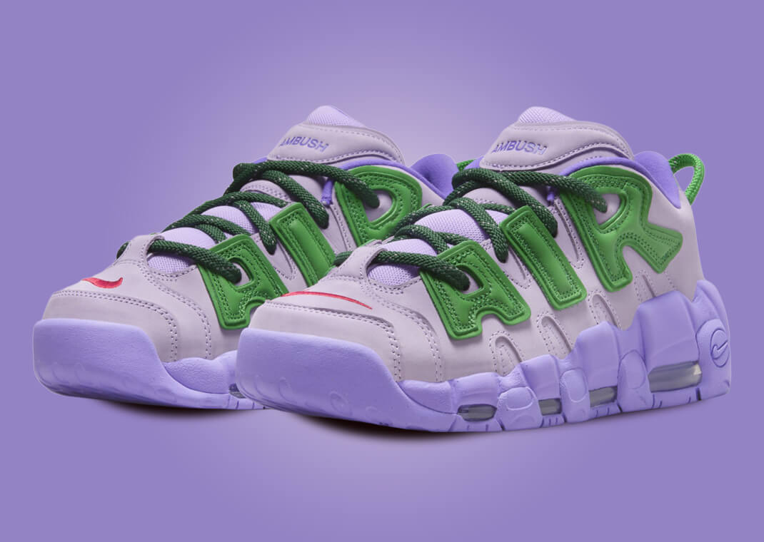 Ambush x Nike Air More Uptempo Lilac Apple Green