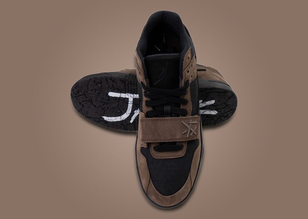 The Travis Scott x Jordan Jumpman Jack Dark Mocha Black