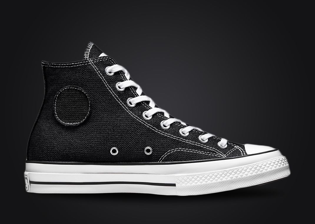 Stussy x Converse Chuck Taylor All-Star 70 Hi Black Lateral