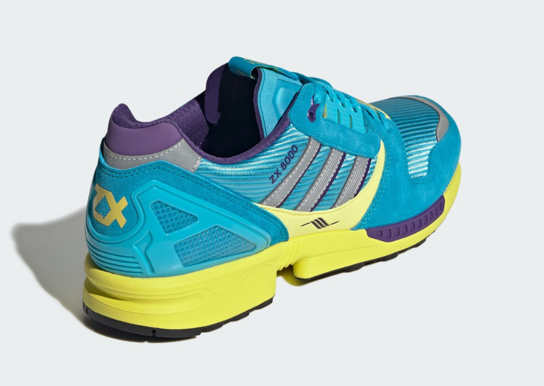 adidas ZX 8000 JC & MT Consortium Blue - Heel Angle