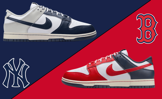 The Nike Dunk Low Rivalry Pack Pits The Red Sox vs. The Yankees Against Each Other