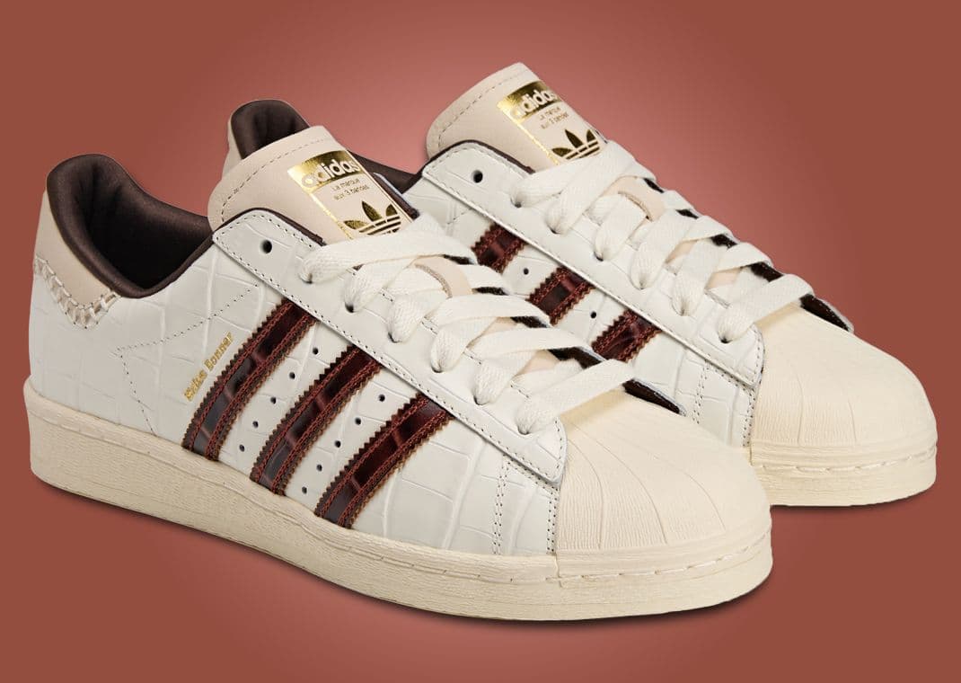 adidas gazelle silver green womens Adidas Superstar Wales Bonner White Brown Croc – Newcop main image 0
