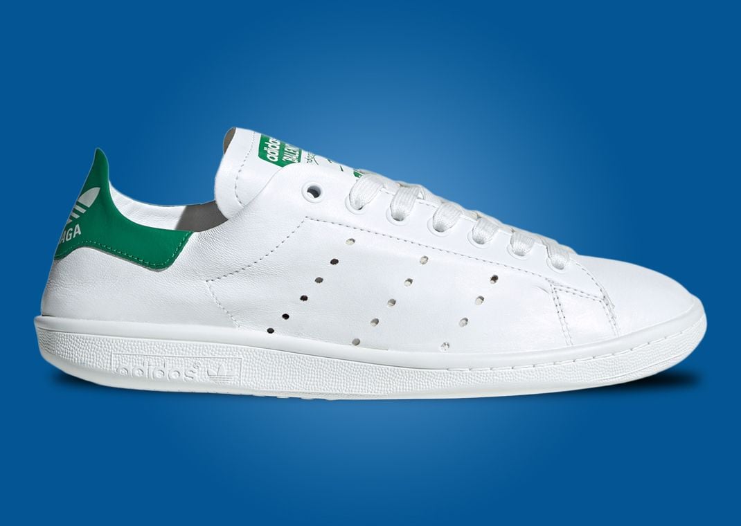 Balenciaga x adidas Destroyed Stan Smith Core White Green Lateral