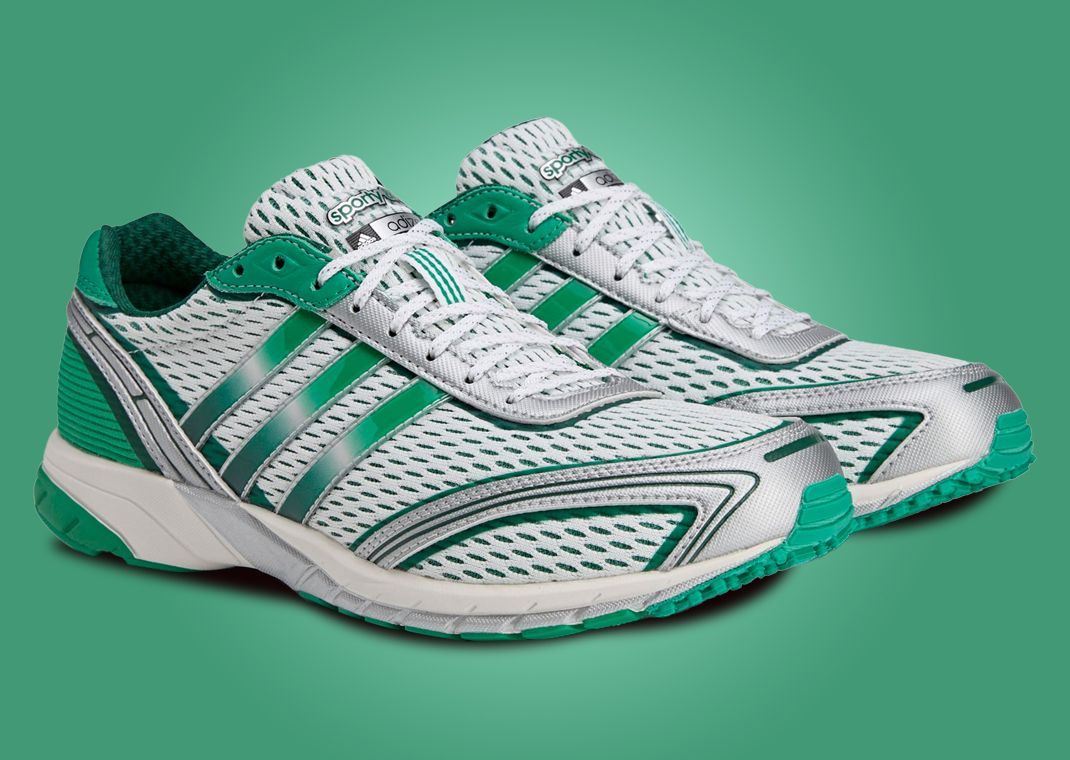 Sporty & Rich x adidas Adizero Adios Cloud White Court Green Angle