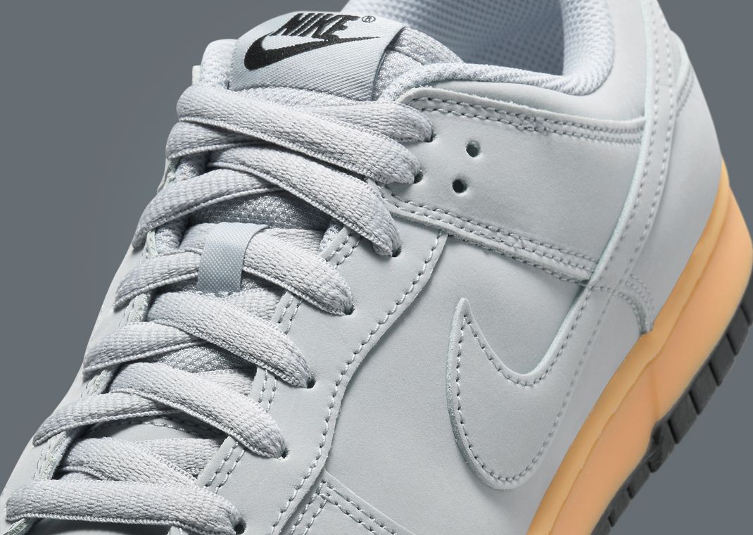 Nike Dunk Low Retro Wolf Grey Gum Detail