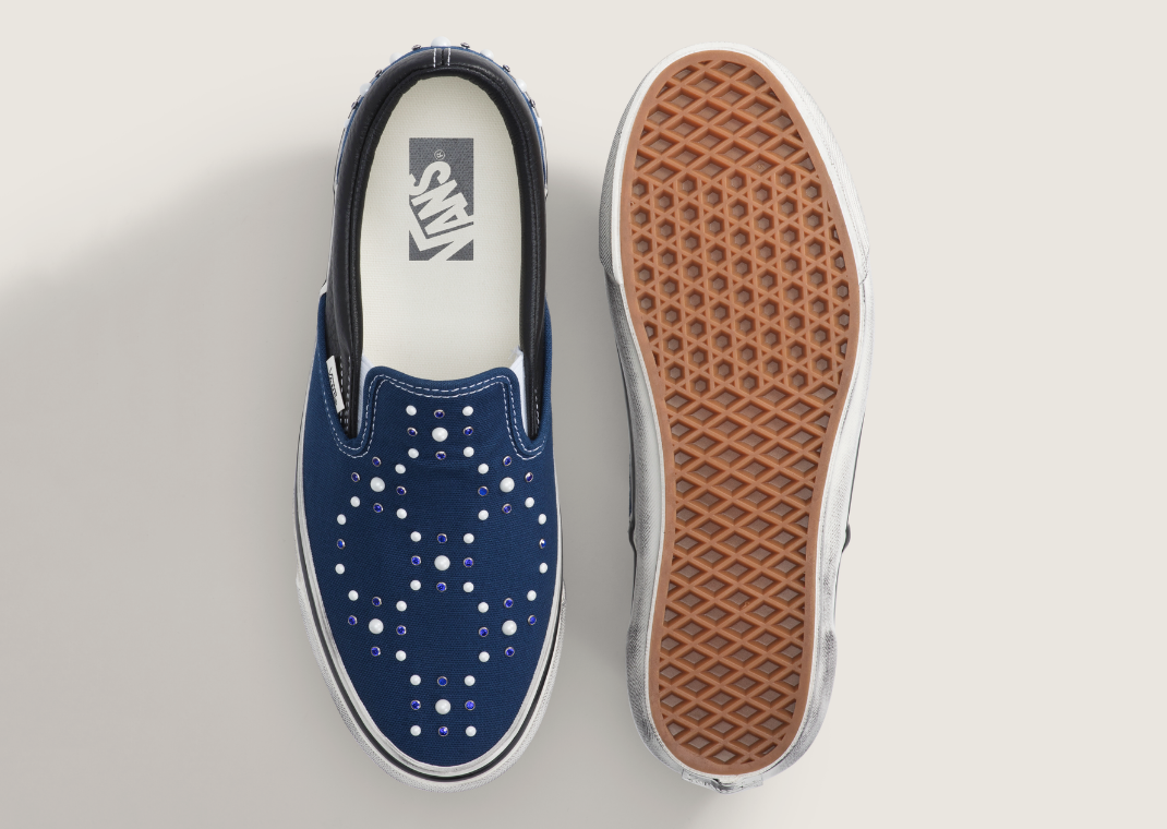 Vans Premium Classic Slip-On Pearlized Pack Indigo Blue - Top & Bottom