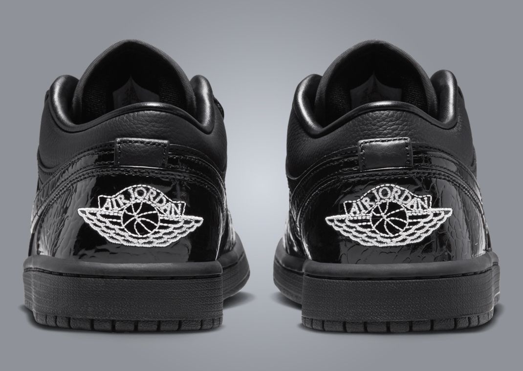 Air Jordan 1 Low SE Patent Elephant Black (W) Back