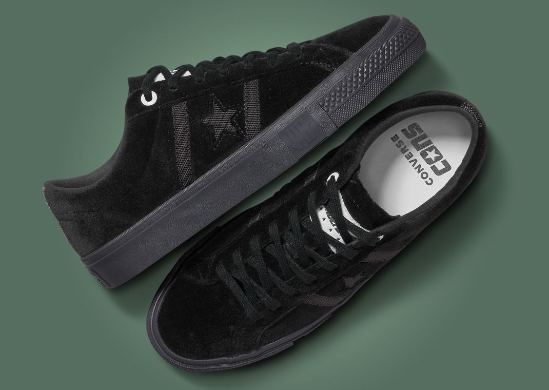 UNDEFEATED x Converse One Star Academy Pro Black Lateral and Top
