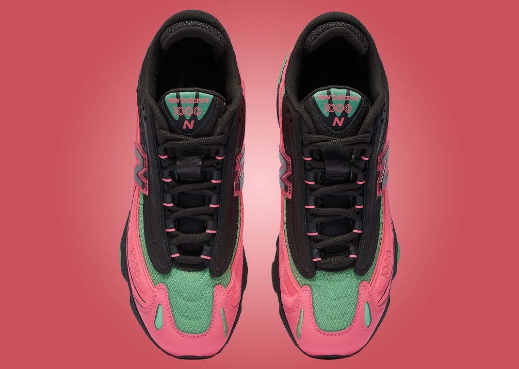New Balance 1000 Black Pink Green - Top
