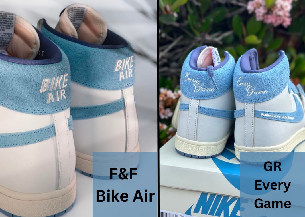 Difference In Design Between The F&F and GR Pair Of The Jordan Air Ship