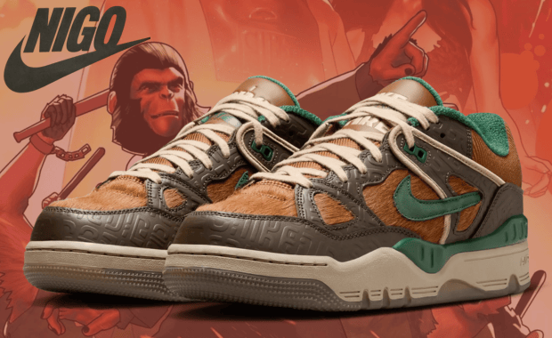 Nigo x Nike Air Force 3 Low Baroque Brown Fir Planet of the Apes Cover