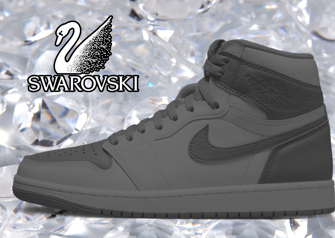 Swarovski x Air Jordan 1 Retro High OG Vast Grey (W) Teaser