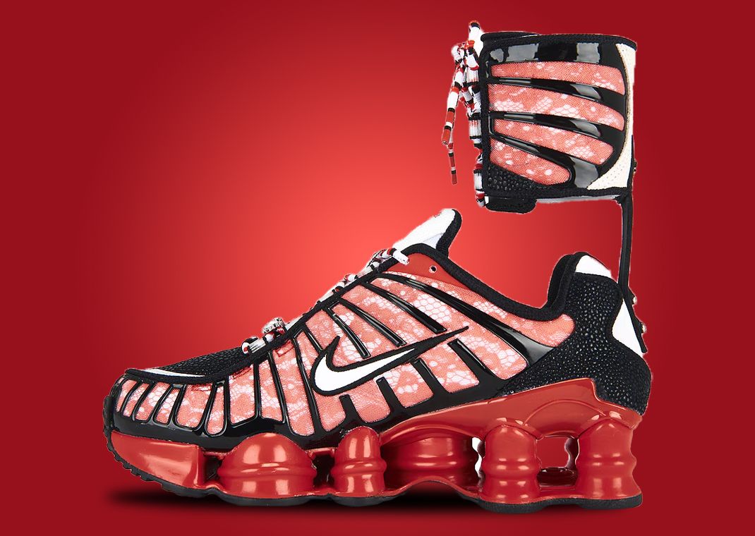 Riccardo Tisci x Nike Shox TL SP Habanero Red (W) Lateral