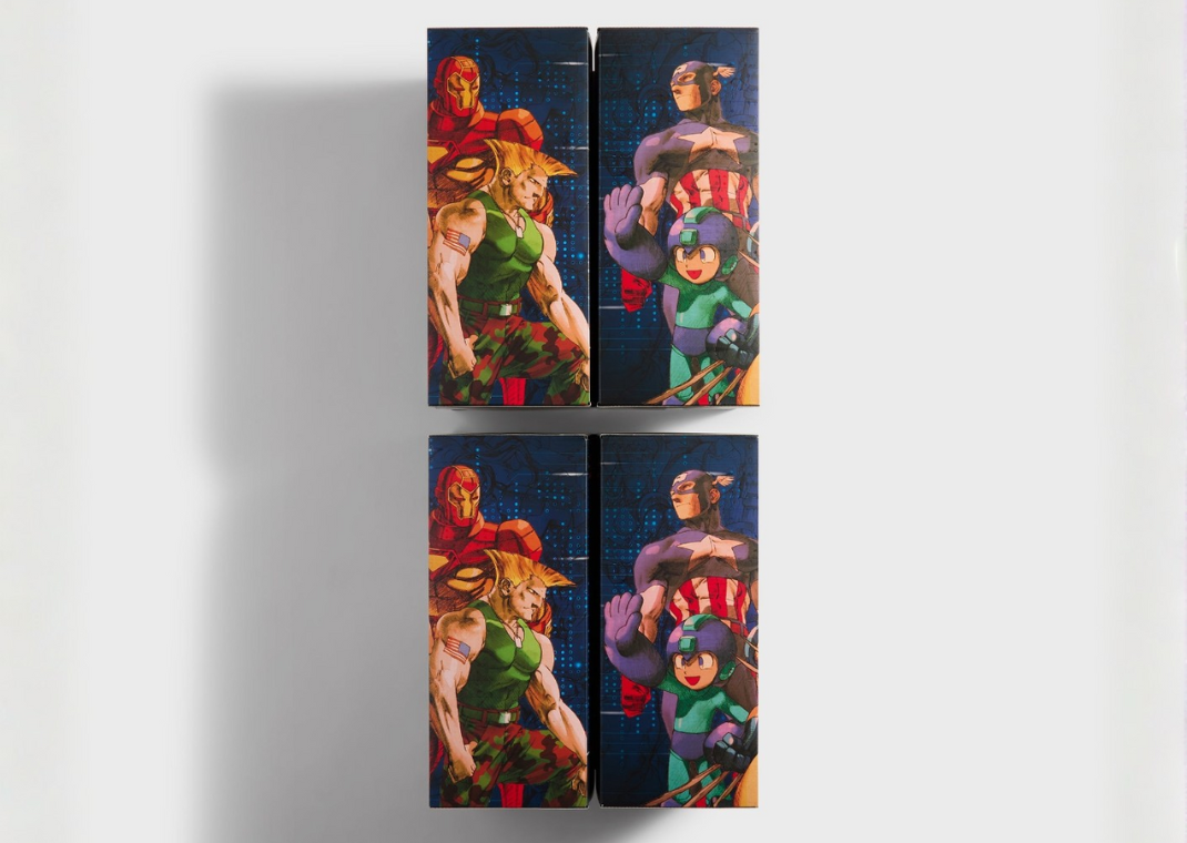Kith x Marvel vs. Capcom x Asics Gel-Kayano 12.1 Captain America vs. Guile Packaging