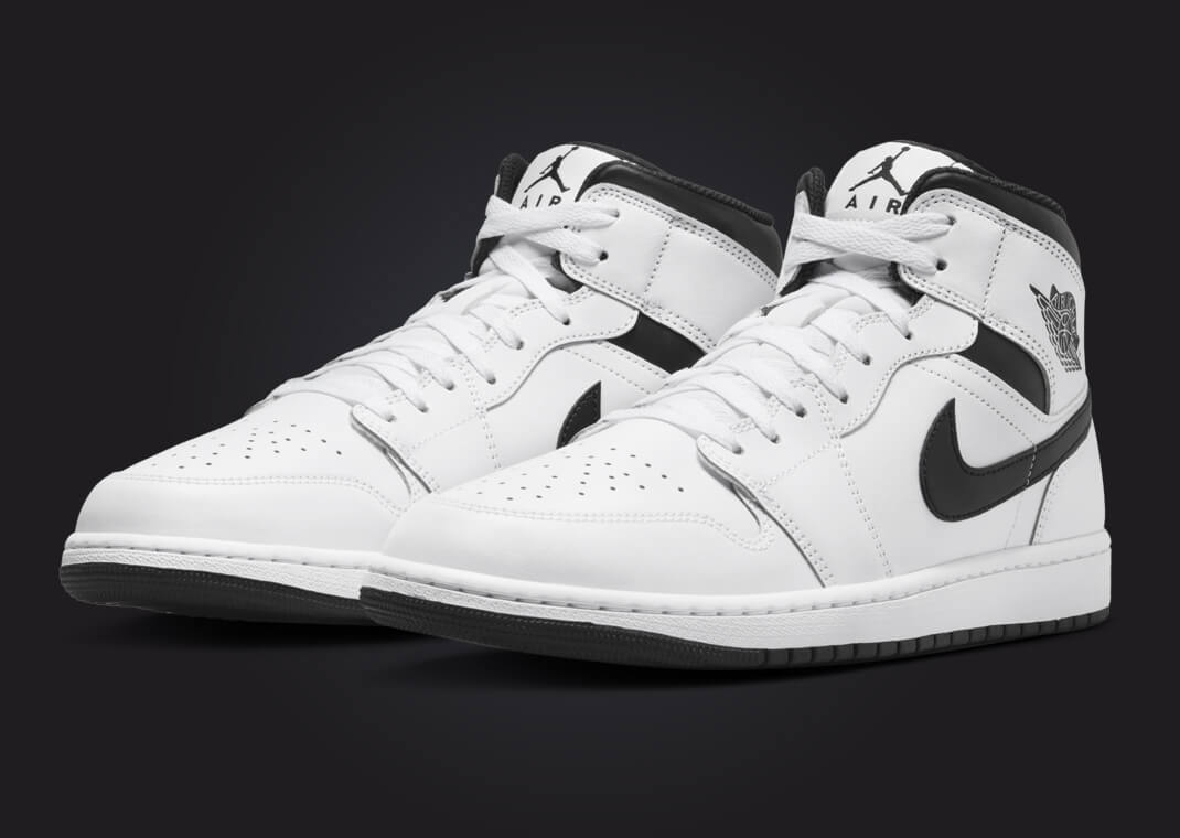 Jordan air 1 mid white and black online