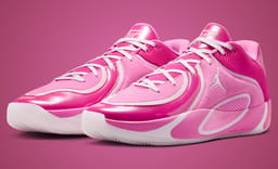 This New Jordan Tatum 4 Mixes Pink Suede, Mesh, and Patent Leather